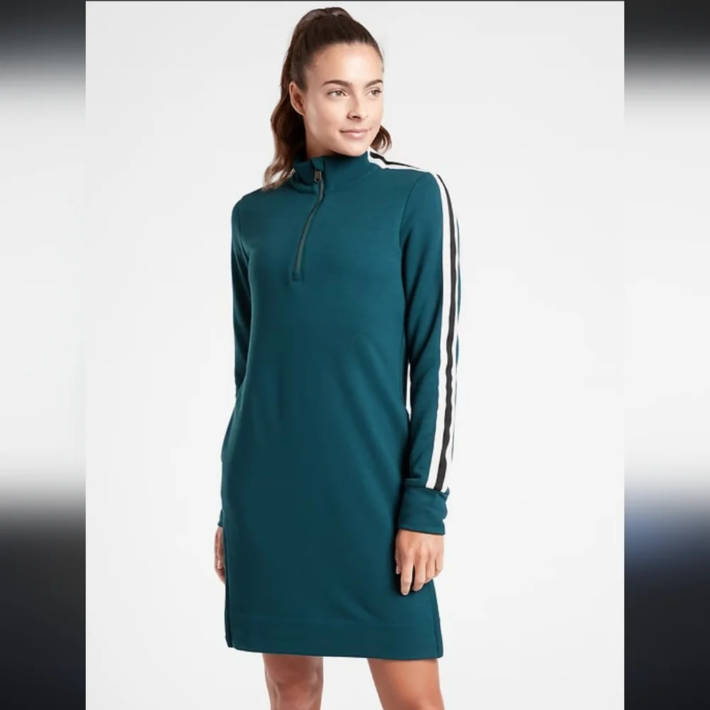 Athleta‎ Crosstown Track Dress Green XXS